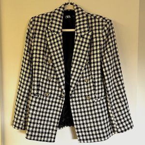 Zara Houndstooth Blazer (Small)